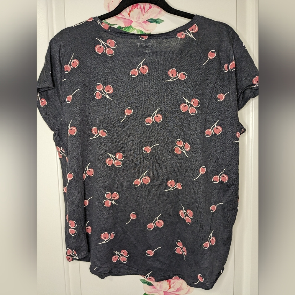Loft Linen t-shirt with cherries